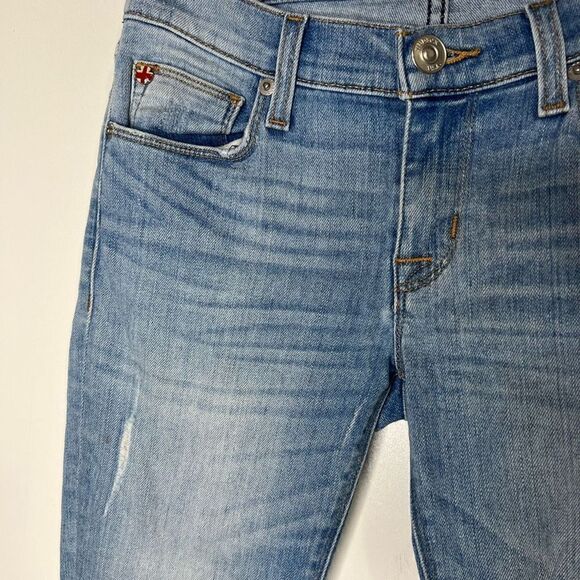 Hudson Krista Ankle Super Skinny Distressed Light Wash Jeans - Picture 3 of 12